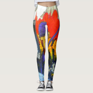 Pecan Pie Street Art Revolution Leggings