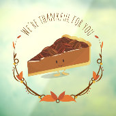 Pecan Pie Thankful Thanksgiving Raamsticker (Vel 3)