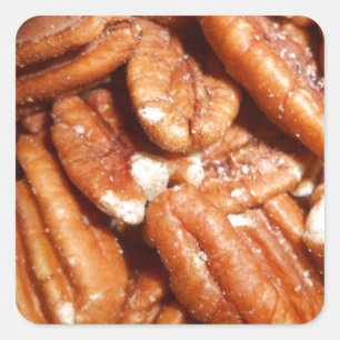 Pecans, vers vierkante sticker