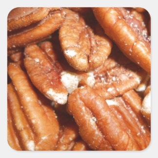 Pecans, vers vierkante sticker