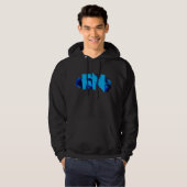 Pêche146 2,0 bleu sweat - shirt à capuche (Devant entier)