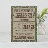 Pêche 16ème anniversaire Invitation avec Camo (Debout devant)