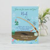 Pêche 2e anniversaire Boy O-fish-ally Invitation (Debout devant)