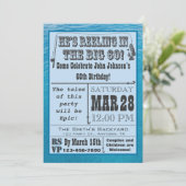 Pêche 60e anniversaire Invitation avec eau (Debout devant)