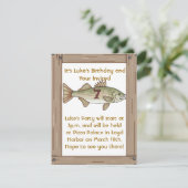 Pêche 7e anniversaire fête garçons Invitation (Debout devant)