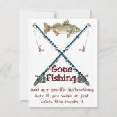 Pêche 7e anniversaire Invitation des garçons (Dos)