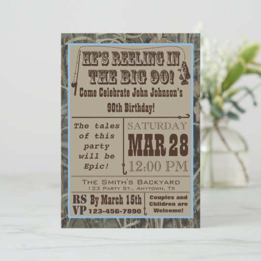 Pêche 90e anniversaire Invitation à Camo (Debout devant)