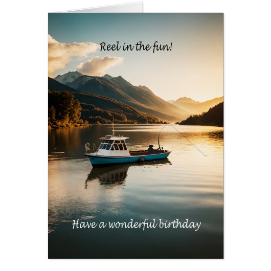 Pêche à bord d'un bateau Anniversaire (Devant)