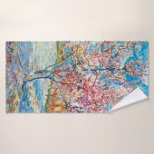 Pêche à fleurs, Van Gogh (Serviette de bain)