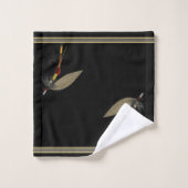 Pêche à la mouche des pêcheurs noirs et truite (Gant de toilette)