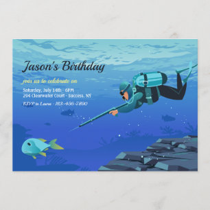 Pêche à la traîne Invitation Anniversaire