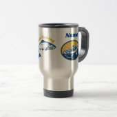 Pêche à la traîne Mug de café de voyage personnali (Devant droit)