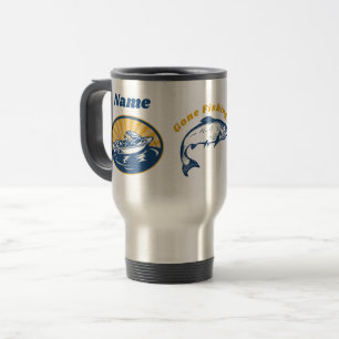 Pêche à la traîne Mug de café de voyage personnali