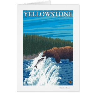 Pêche à l'ours dans la rivière - Yellowstone Natio