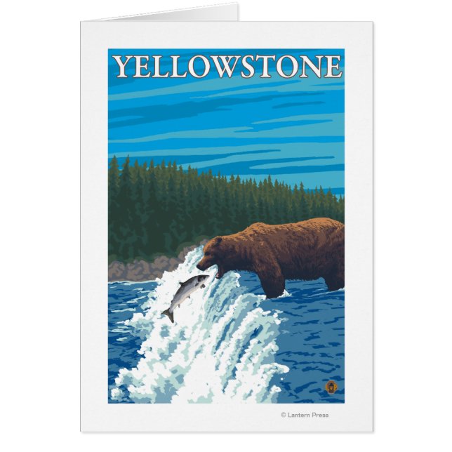 Pêche à l'ours dans la rivière - Yellowstone Natio (Devant)