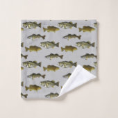 Pêche à thème Walleye Bass Angler Green Hommes (Gant de toilette)