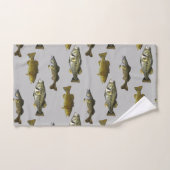 Pêche à thème Walleye Bass Angler Green Hommes (Serviette à main)