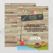 Pêche Anniversaire Carte de remerciements Pêche (Devant / Derrière)