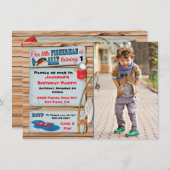 Pêche Anniversaire Fête Boy Invitation (Devant / Derrière)