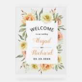 Pêche aquarelle fleurs florales mariage accueil (Recto)