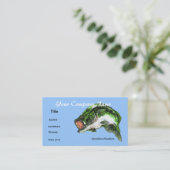 Pêche au bar, carte de visite (Debout devant)