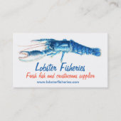 Pêche au homard bleu / pêcheur carte de visite (Devant)