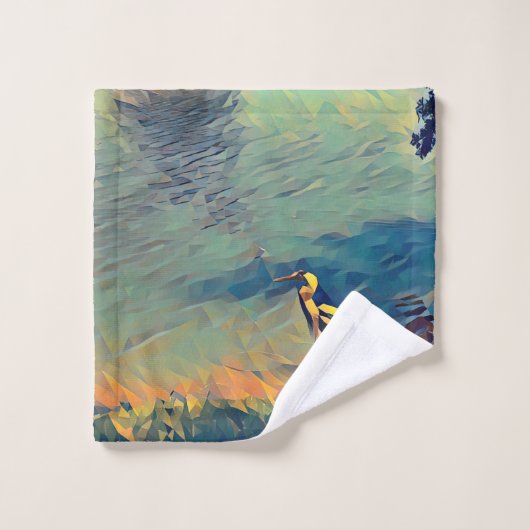 Pêche aux oiseaux (Gant de toilette)