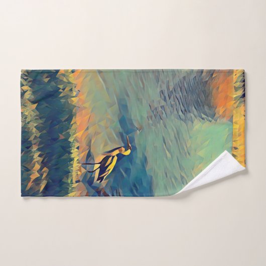 Pêche aux oiseaux (Serviette à main)