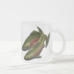 Pêche Bière Mug Coho Saumon Pêcheur Bière Verre