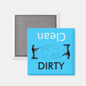 Pêche Clen-Dirty Lave-Vaisselle Magnets (Recto/Verso)