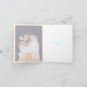 Pêche damassé, aqua, carte de remerciement de mari (Intérieur)