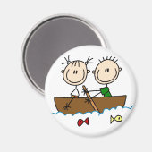 Pêche Dans Le Bâton De Bateau - Magnet Figure (Recto/Verso)
