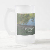 Pêche Dans Le Matin Frosted Glass Beer Mug (Gauche)