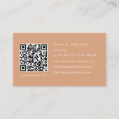 Pêche d'automne | Code QR Carte de visite Fleurie (Dos)