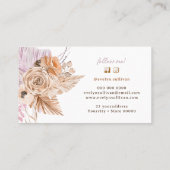 Pêche de Boho et carte de visite lilas (Dos)