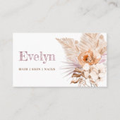 Pêche de Boho et carte de visite lilas (Devant)