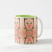 Pêche de corail doux Pêche florale Mug (Devant droit)