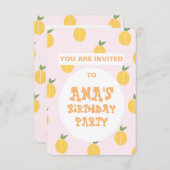 Pêche de fruits Invitation d'anniversaire (Devant / Derrière)