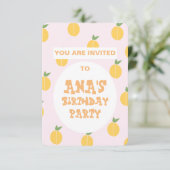 Pêche de fruits Invitation d'anniversaire (Debout devant)