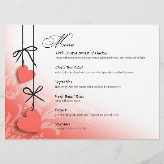 Pêche de menu de dîner de sentiments profonds (Devant)