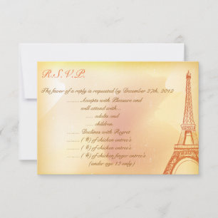 pêche de Paris de carte- de réponse de 3,5 x 5