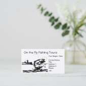 Pêche de pêcheur sur le modèle de carte de visite (Debout devant)