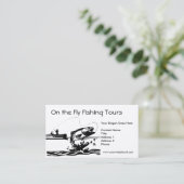 Pêche de pêcheur sur le modèle de carte de visite (Debout devant)