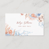 Pêche de saumons et carte de visite bleu (Devant)