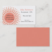 Pêche élégante et cartes de visite blancs (Devant / Derrière)