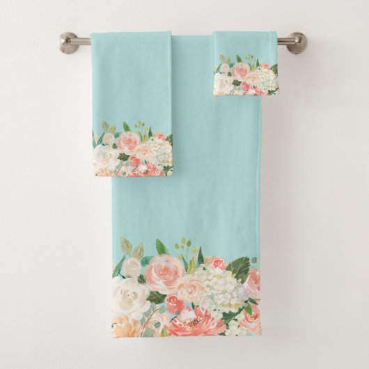 Pêche et aquarelle Aqua Motif floral (En situation)