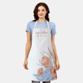 Pêche et bleu tropical esthétique tablier professi (Porté)