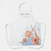 Pêche et bleu tropical esthétique tablier professi (Recto)