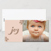 Pêche et bronze Parties scintillant Joie Carte pho (Devant / Derrière)