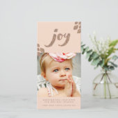 Pêche et bronze Parties scintillant Joie Carte pho (Debout devant)